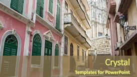  Presentation with macau - Slides having portuguese colonies - ruins of st paul's background and a violet colored foreground