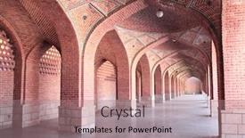  Presentation with mosque iran - Amazing slide deck having colonnade-at-the-entrance backdrop and a coral colored foreground