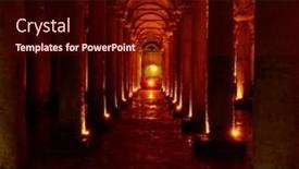 Presentation with istanbul - Colorful presentation theme enhanced with colonnade-in-the-basilica-cistern backdrop and a wine colored foreground