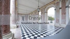 Presentation with versailles - PPT theme enhanced with colonnaded-courtyard-at-the-grand background and a light gray colored foreground
