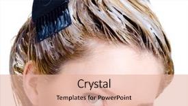  Presentation with brush - Slides having dye color - coloring of woman's head background and a lemonade colored foreground