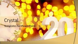  Presentation with yellow color - Slide deck enhanced with color against unfocused yellow christmas background and a yellow colored foreground