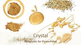  Presentation with gold design - Slide deck enhanced with color and glitter gold element background and a cream colored foreground