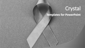  Presentation with brain cancer - Theme with color background brain cancer background and a gray colored foreground