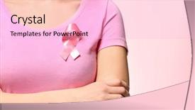  Presentation with breast cancer shirt - Presentation theme enhanced with color background breast cancer awareness background and a lemonade colored foreground