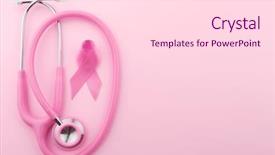  Presentation with pink ribbon - Slides featuring color background breast cancer background and a lemonade colored foreground