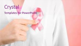  Presentation with pink ribbon breast awareness - Beautiful slide set featuring color background breast cancer backdrop and a lemonade colored foreground