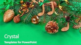  Presentation with noel - Beautiful slides featuring color background christmas music backdrop and a ocean colored foreground