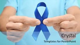  Presentation with cancer prostate - Presentation theme having color background closeup prostate cancer background and a light blue colored foreground