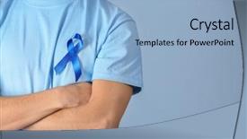  Presentation with prostate cancer - Cool new PPT layouts with color background closeup prostate cancer backdrop and a light blue colored foreground