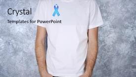  Presentation with blue ribbon - Cool new slides with color background prostate cancer backdrop and a lemonade colored foreground