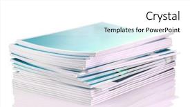  Presentation with magazines - Amazing theme having color business brochure cover - many magazines isolated on white backdrop and a  colored foreground