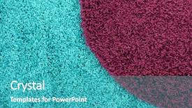  Presentation with carpet - Presentation design enhanced with color carpet texture background and a teal colored foreground