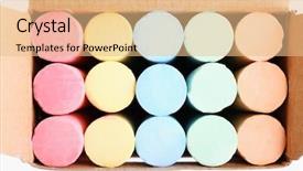  Presentation with chalk - Theme enhanced with color chalks in paper box background and a coral colored foreground