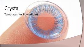  Presentation with contact lens - Cool new presentation with color contact lens on finger backdrop and a white colored foreground