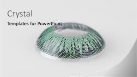  Presentation with contact lens - Beautiful presentation theme featuring color contact lens on white background backdrop and a white colored foreground