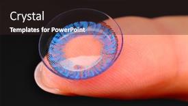  Presentation with contact lens - Audience pleasing theme consisting of color-contact-lens backdrop and a wine colored foreground