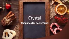  Presentation with christmas tree - PPT layouts consisting of color crackers - chalkboard gingerbread christmas tree background and a tawny brown colored foreground