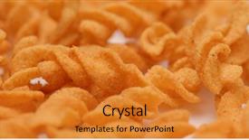  Presentation with cracker - Presentation design having color crackers - eating pea cracker background and a  colored foreground