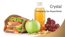  Presentation with crackers school lunch - Cool new presentation theme with color crackers - healthy school lunch with sandwich backdrop and a white colored foreground