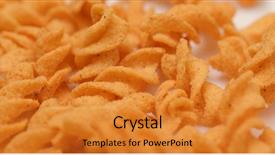  Presentation with crisp - Slide deck with color crackers - pea cracker crisp background and a gold colored foreground