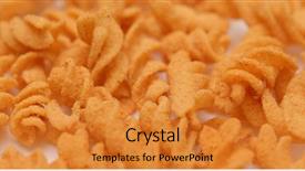  Presentation with crisp - Presentation design consisting of color crackers - spicy pea cracker crisp background and a gold colored foreground