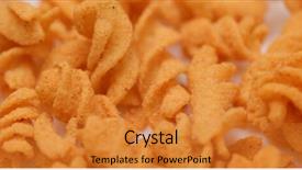  Presentation with crisp - Presentation featuring color crackers - spicy pea cracker crisp background and a gold colored foreground