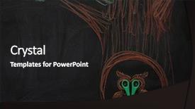  Presentation with christian holy communion concept bible - Slide set with color crayon - concept of owl in hollow background and a dark gray colored foreground