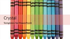  Presentation with crayon - Presentation theme having color crayons background and a  colored foreground