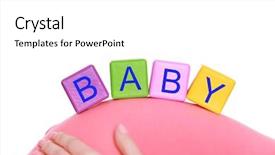  Presentation with baby color - Audience pleasing presentation design consisting of color cubes on abdomen of pregnant woman concept baby names backdrop and a white colored foreground