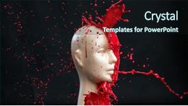  Presentation with design teal color - Cool new presentation with color design concept mannequinn head backdrop and a wine colored foreground