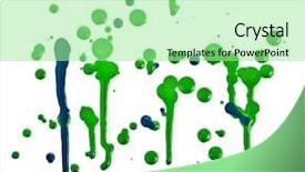  Presentation with paint - PPT layouts featuring color drips and drops paint background and a seafoam green colored foreground