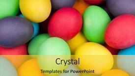  Presentation with eggs egg carton egg box - PPT theme enhanced with color eggs for holiday easter background and a yellow colored foreground