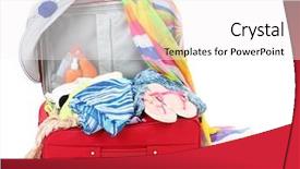  Presentation with washing clothes quotes - Amazing theme having color fee - suitcase with summer clothes backdrop and a white colored foreground