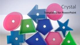  Presentation with color block - Slide set having color-ful-toy-s-block background and a light blue colored foreground