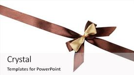  Presentation with satin - Presentation theme with color gift satin ribbon bow isolated on white background and a white colored foreground