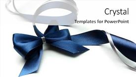  Presentation with hai color - Audience pleasing PPT layouts consisting of color gift satin ribbon bow backdrop and a white colored foreground