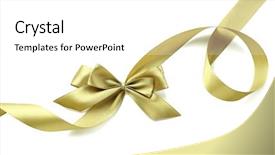  Presentation with gift ribbon - PPT layouts enhanced with color-gift-satin-ribbon-bow background and a  colored foreground