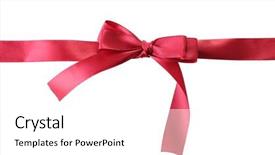  Presentation with gift ribbon - Beautiful PPT theme featuring color gift satin ribbon bow backdrop and a  colored foreground