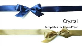  Presentation with gift ribbon - Presentation theme having temple of ayutthaya province brick wall thailand background and a light gray colored foreground