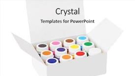  Presentation with color border bottom - Audience pleasing slides consisting of color acrylic paints in box backdrop and a white colored foreground