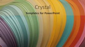  Presentation with abstract wave - Slides with color-gradient-strip-wave-paper background and a yellow colored foreground