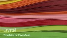  Presentation with abstract wave - Presentation theme having color-gradient-strip-wave-paper background and a tawny brown colored foreground