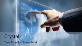  Presentation with graphics - Presentation theme consisting of color graphics devoted to business background and a light blue colored foreground