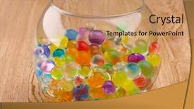  Presentation with polymer - Presentation theme featuring polymer absorbance - color hydrogel in vase background and a coral colored foreground