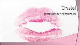  Presentation with lipstick - Colorful theme enhanced with color lipstick print on white backdrop and a  colored foreground