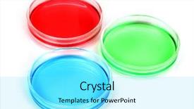  Presentation with petri dish - Theme consisting of color liquid in petri dishes background and a arctic colored foreground