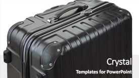  Presentation with luggage - Slides with color made of polycarbonate material background and a dark gray colored foreground