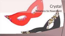  Presentation with masks - Slide set with color masks isolated on white background and a lemonade colored foreground