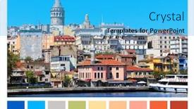  Presentation with water color - Colorful slides enhanced with color-matching-palette-with-complimentary backdrop and a cyan colored foreground